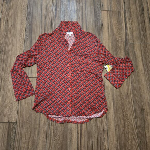 334. Nordstrom Rack NWT Pajama Top Button Up Shirt Super Soft NEW - Picture 1 of 4